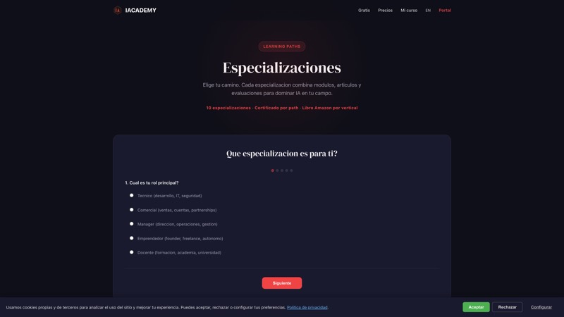 Itinerarios por profesión